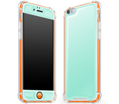 Mint / Neon Orange <br>iPhone 6/6s - Glow Gel case combo