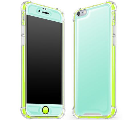 Mint / Neon Yellow <br>iPhone 6/6s - Glow Gel case combo