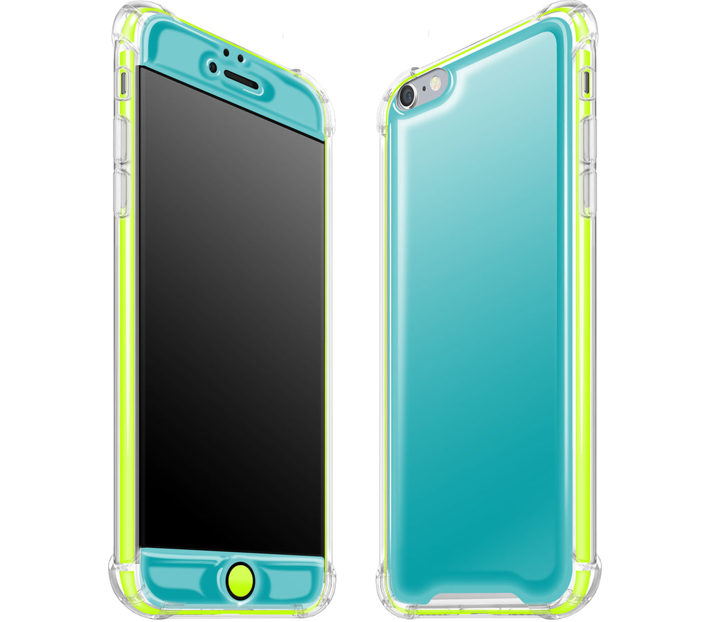 Teal / Neon Yellow <br>iPhone 6/6s PLUS - Glow Gel case combo
