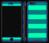 Nautical Striped / Neon Red <br>iPhone 6/6s PLUS - Glow Gel case combo