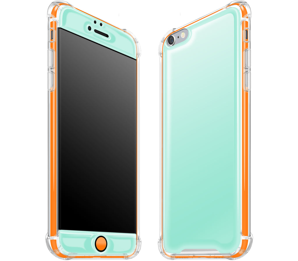 Mint / Neon Orange <br>iPhone 6/6s PLUS - Glow Gel case combo