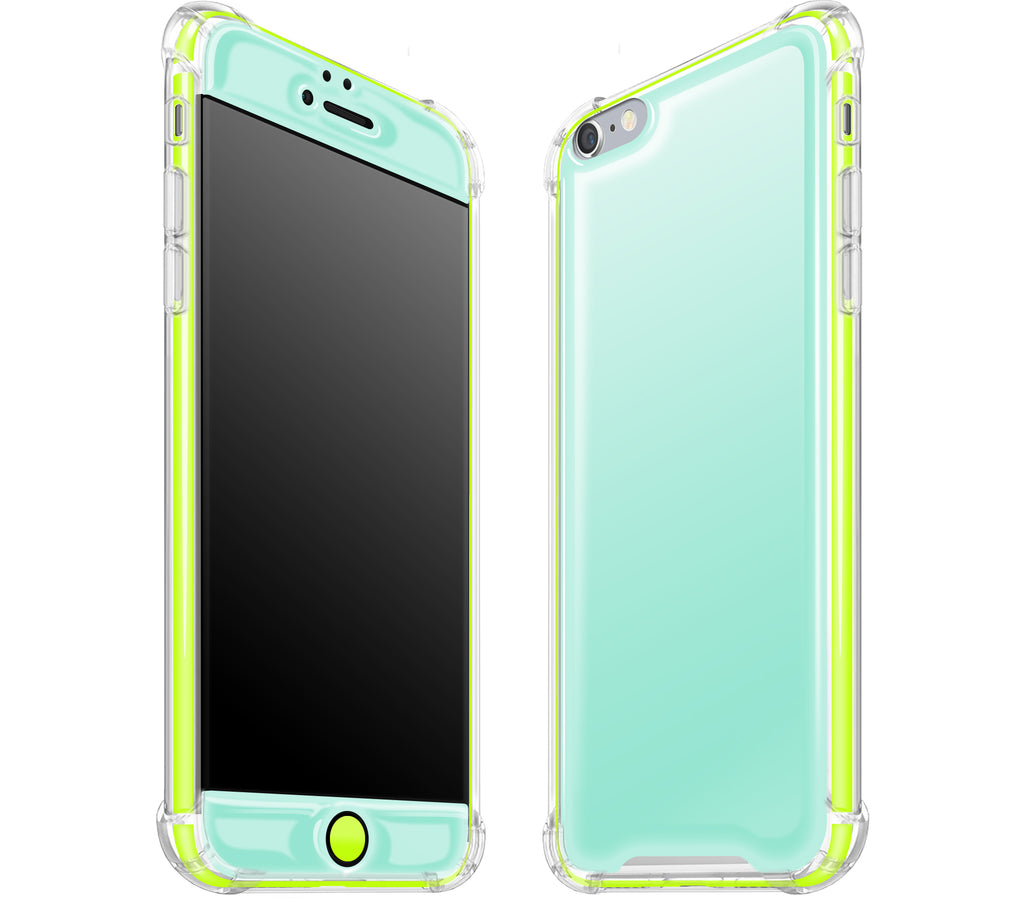 Mint / Neon Yellow <br>iPhone 6/6s PLUS - Glow Gel case combo