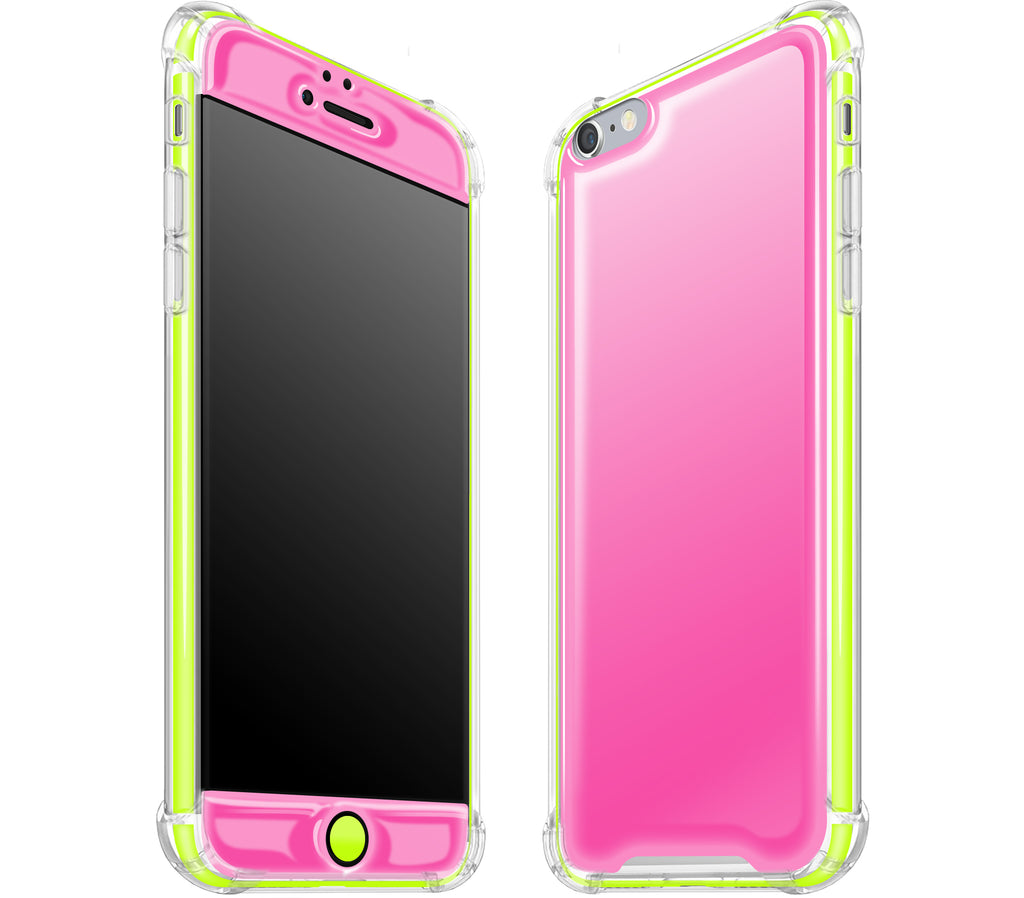 Cotton Candy / Neon Yellow <br>iPhone 6/6s PLUS - Glow Gel case combo