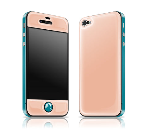 Peach / Teal<br> Glow Gel skin - iPhone 4 / 4s