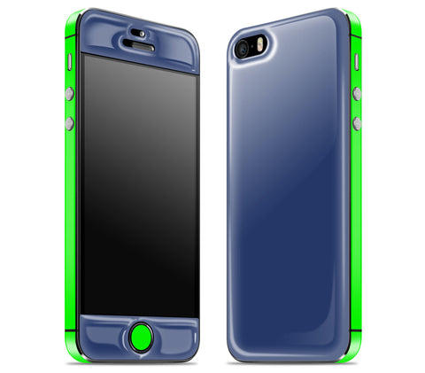 Navy Blue / Neon Green <br>iPhone SE - Glow Gel Combo