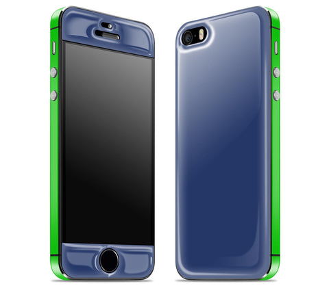 Navy / Green <br>iPhone 5s - Glow Gel Combo