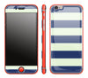 Nautical Striped / Neon Red <br>iPhone 6/6s - Glow Gel Combo
