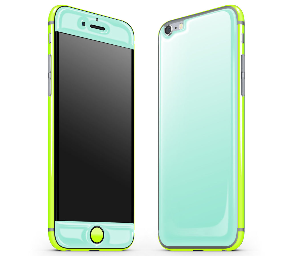 Mint / Neon Yellow <br>iPhone 6/6s - Glow Gel Combo