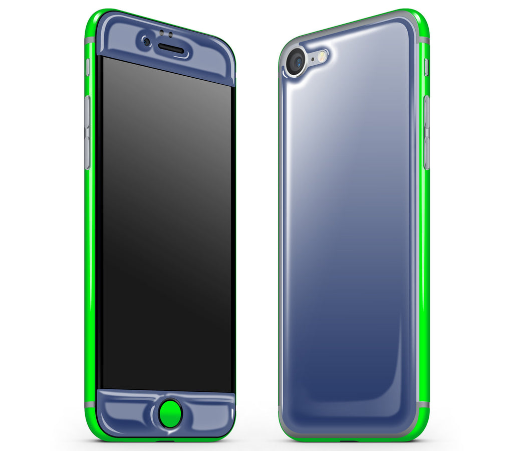 Navy Blue / Neon Green <br>iPhone 7/8 - Glow Gel Combo