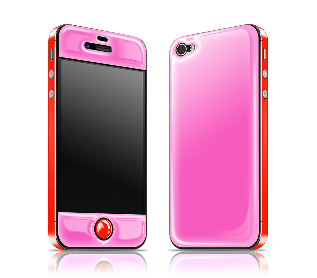 Cotton Candy / Clambake Red<br> Glow Gel skin - iPhone 4 / 4s
