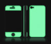 Steel Ash / Green <br> Glow Gel skin - iPhone 4 / 4s