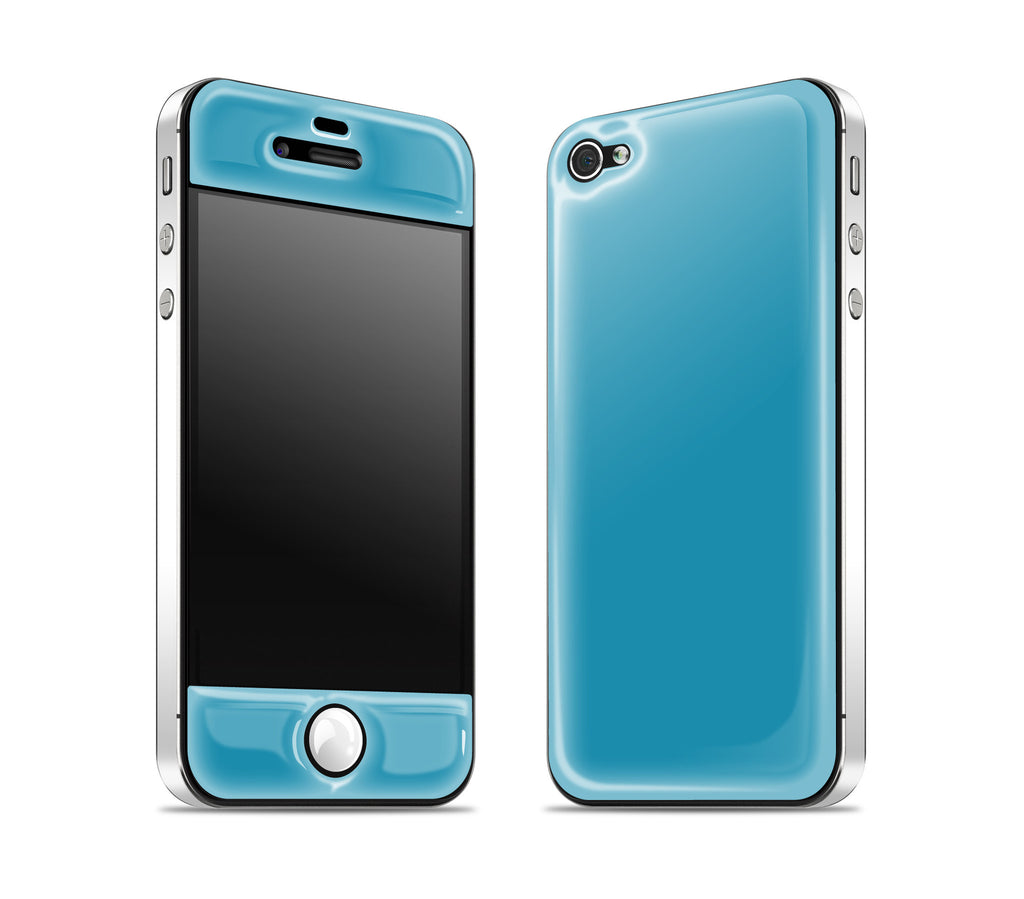 Electric Blue / White<br> Glow Gel skin - iPhone 4 / 4s