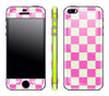 Pink Checkered / Neon Yellow <br>iPhone 5s - Glow Gel Combo