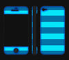 Nautical Striped / Neon Pink<br> Glow Gel skin - iPhone 4 / 4s