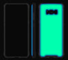 Teal / Neon Orange <br>Samsung S8 - Glow Gel case combo