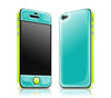 Teal / Neon Yellow<br> Glow Gel skin - iPhone 4 / 4s