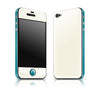 Cream / Teal<br> Glow Gel skin - iPhone 4 / 4s