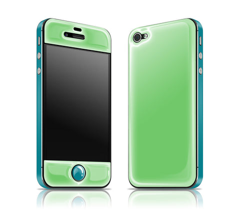 Apple / Teal <br> Glow Gel skin - iPhone 4 / 4s