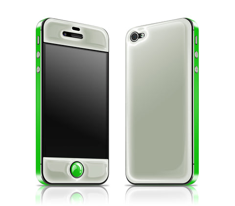 Steel Ash / Green <br> Glow Gel skin - iPhone 4 / 4s