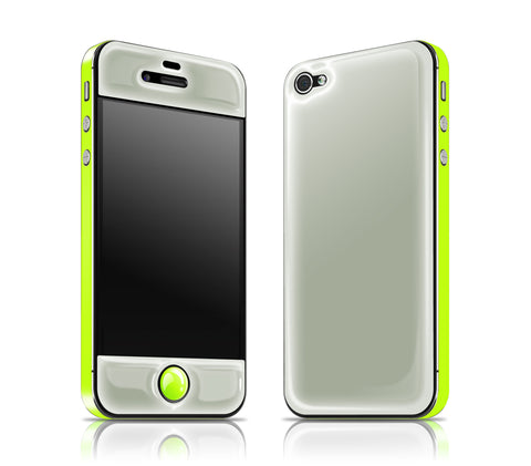 Steel Ash / Neon Yellow <br> Glow Gel skin - iPhone 4 / 4s
