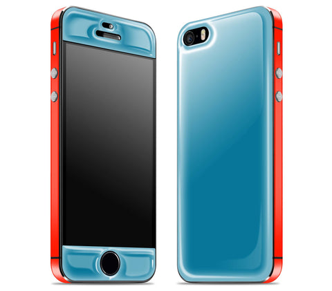 Electric Blue / Fire Red <br>iPhone 5s - Glow Gel Combo