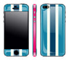 Blue Striped / Neon Pink <br>iPhone 5s - Glow Gel Combo