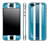 Blue Striped / White <br>iPhone 5s - Glow Gel Combo