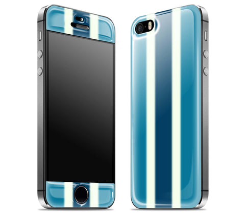 Blue Striped <br>iPhone 5s - Glow Gel Skin