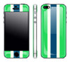 Green Striped / White <br>iPhone 5s - Glow Gel Combo