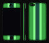 Green Striped / White <br>iPhone 5s - Glow Gel Combo
