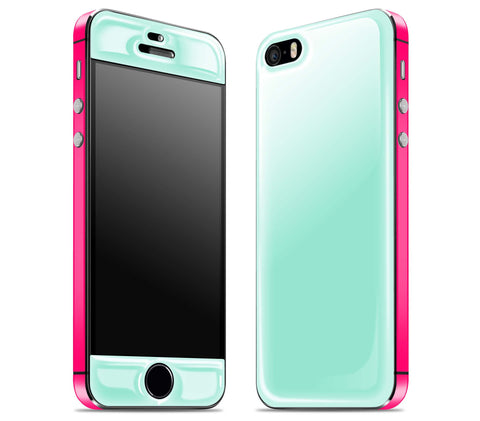 Mint / Neon Pink <br>iPhone 5s - Glow Gel Combo