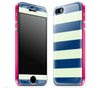 Nautical Striped / Neon Pink <br>iPhone 5s - Glow Gel Combo