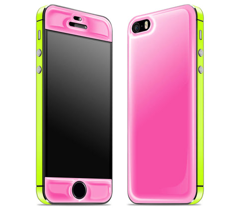 Cotton Candy / Neon Yellow <br>iPhone 5s - Glow Gel Combo