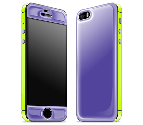 Purple / Neon Yellow <br>iPhone 5s - Glow Gel Combo