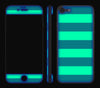 Nautical Striped / Neon Pink <br>iPhone 7/8 - Glow Gel Combo