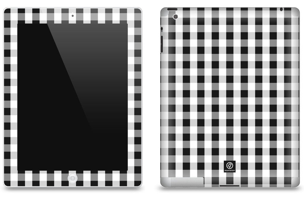 Black & White Check <br>Matte Skin - iPad 2 & 3