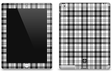 Black & White Plaid <br>Matte Skin - iPad 2 & 3