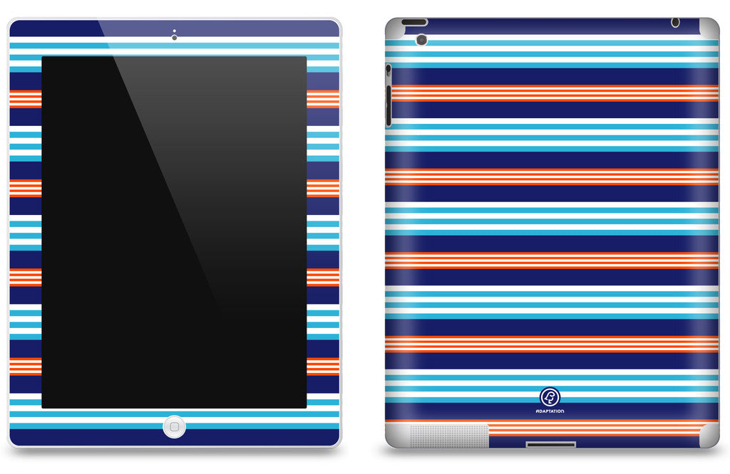 Blue Tangerine Striped <br>Matte Skin - iPad 2 & 3