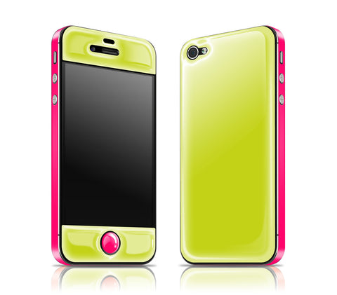 Citron / Neon Pink<br> Glow Gel skin - iPhone 4 / 4s
